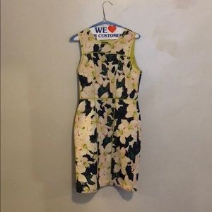 Amazing lime green/ yellow floral print dress